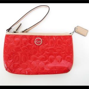 Red Coach wristlet